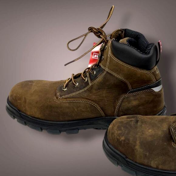 NWT Men\'s 13 CRAFTSMAN Mason Brown Leather Steel Toe Waterproof Work Boots main image 9
